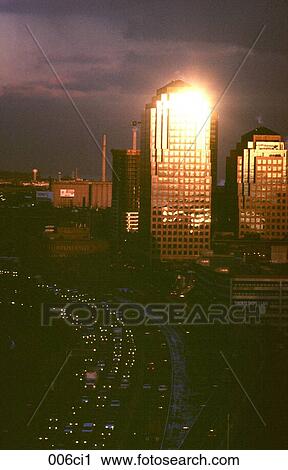 Stock Image - Sunlight Catching the World Trade Centre Toronto Canada. Fotosearch