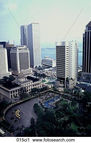 Stock Image - View of Central Hong Kong. Fotosearch