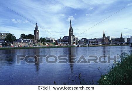 View over River Ness of Inverness Scotland UK View Large Photo Image Stock Image - View over River Ness of Inverness Scotland UK. Fotosearch