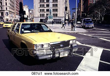Yellow Taxi on Fifth Avenue Manhattan New York USA View Large Photo Image Stock Image - Yellow Taxi on Fifth Avenue Manhattan New York USA. Fotosearch