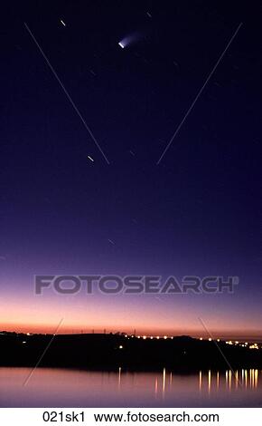 Comet in Night Sky View Large Photo Image Stock Image - Comet in Night Sky. Fotosearch
