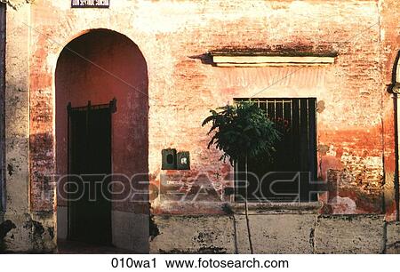 Arched Doorway and Red Wall Argentina View Large Photo Image Stock Image - Arched Doorway and Red Wall Argentina. Fotosearch