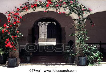 Arched Walkway Mexico View Large Photo Image Stock Image - Arched Walkway Mexico. Fotosearch