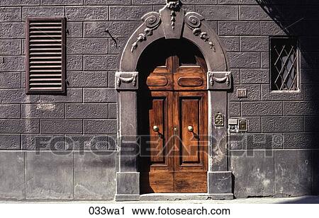 Arched Wooden Door Italy View Large Photo Image Stock Image - Arched Wooden Door Italy. Fotosearch