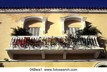 Balcony of House Colombia View Large Photo Image Stock Image - Balcony of House Colombia. Fotosearch