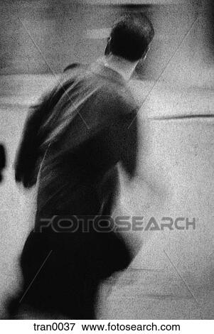 Stock Photo - blurs, black&white, blurring, blurred, blur, advancing. Fotosearch