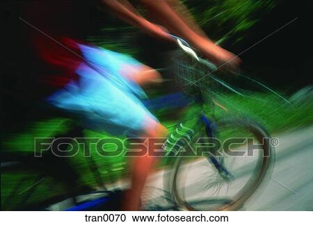 Stock Image - bicycle, blur, blurred, child, motion. Fotosearch