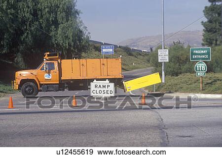 A closed on-ramp to highway View Large Photo Image Stock Photo - A closed on-ramp to highway. Fotosearch