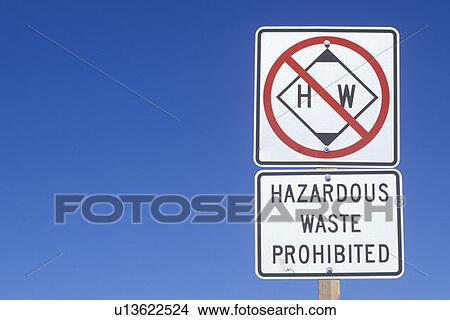 A hazardous waste sign View Large Photo Image Picture - A hazardous waste sign. Fotosearch