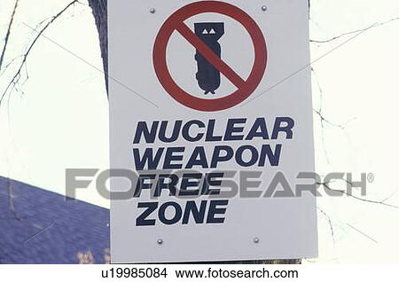 A nuclear weapon free zone sign View Large Photo Image Picture - A nuclear weapon free zone sign. Fotosearch