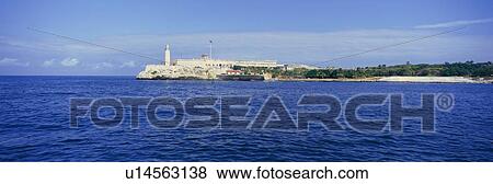 Stock Photo - A panoramic view of lighthouse in Cuba. Fotosearch