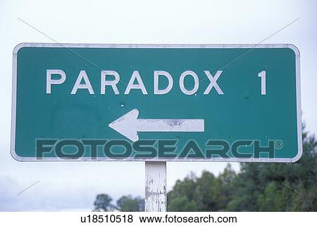 A road sign for Paradox View Large Photo Image Stock Photo - A road sign for Paradox. Fotosearch