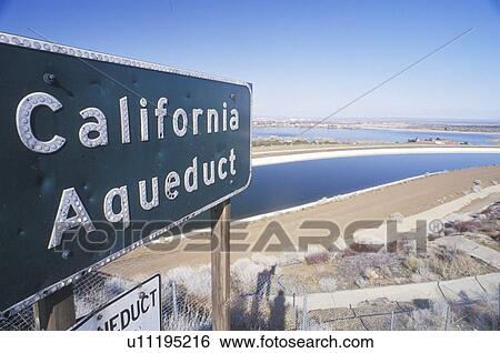 A sign for the California Aqueduct View Large Photo Image Stock Photograph - A sign for the California Aqueduct . Fotosearch