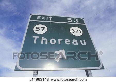 A sign that reads “Thoreau” View Large Photo Image Stock Photo - A sign that reads “Thoreau”. Fotosearch