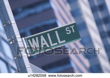 A sign that reads “Wall St” View Large Photo Image Stock Photo - A sign that reads “Wall St”. Fotosearch
