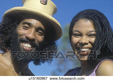Stock Photo - A smiling African-American couple. Fotosearch