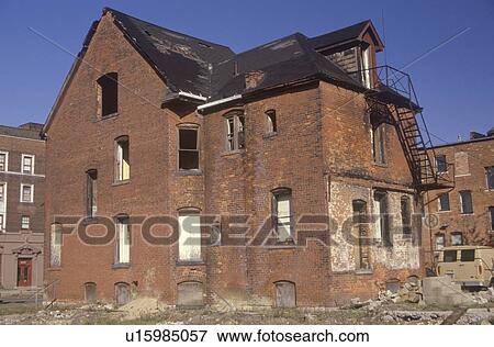 Abandoned brick house View Large Photo Image Stock Photo - Abandoned brick house. Fotosearch