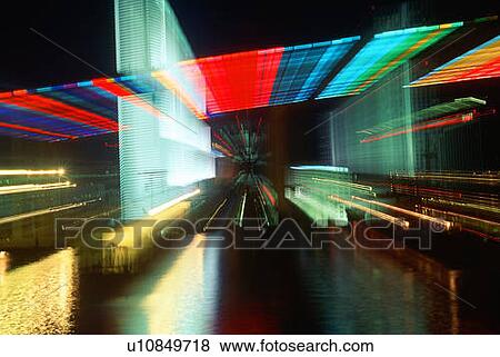 Abstract of skyline at night View Large Photo Image Stock Photo - Abstract of skyline at night. Fotosearch