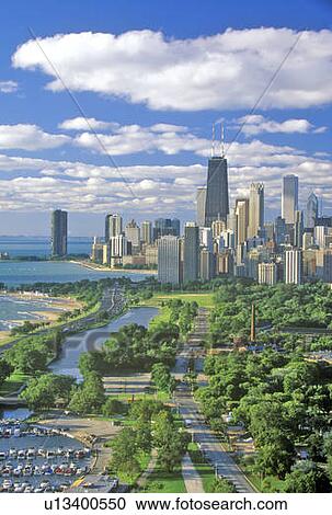 Aerial View of Chicago, Illinois View Large Photo Image Stock Image - Aerial View of Chicago, Illinois. Fotosearch