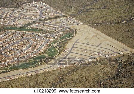 Aerial view of desert land use in Tucson, Arizona View Large Photo Image Stock Photo - Aerial view of desert land use in Tucson, Arizona. Fotosearch