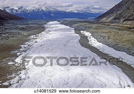 Aerial view of glacier in St. Elias National Park, Wrangell, Alaska View Large Photo Image Stock Photo - Aerial view of glacier in St. Elias National Park, Wrangell, Alaska. Fotosearch