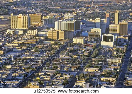 Aerial view of Las Vegas at sunset, NV View Large Photo Image Stock Photography - Aerial view of Las Vegas at sunset, NV. Fotosearch