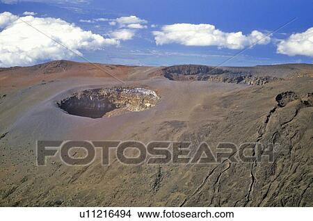 Picture - Aerial View of Mount Haleakala Volcano, Maui, Hawaii. Fotosearch