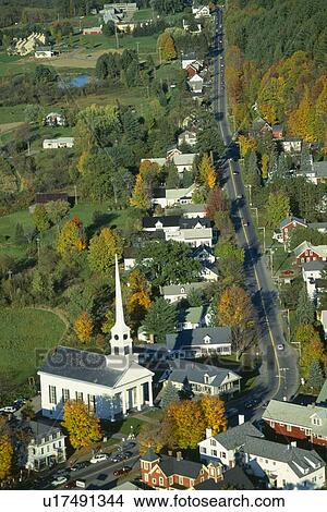 Picture - Aerial view of small town. Fotosearch
