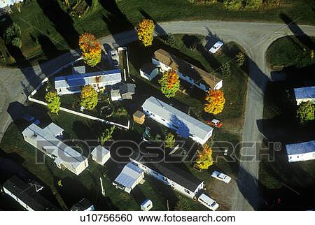 Aerial view of trailer park in Autumn in VT View Large Photo Image Stock Image - Aerial view of trailer park in Autumn in VT. Fotosearch
