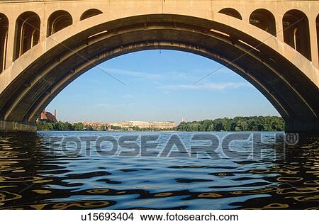 Archway of the Key Bridge in Washington DC, Rosslyn, Arlington, Virginia on the Potomac River View Large Photo Image Picture - Archway of the Key Bridge in Washington DC, Rosslyn, Arlington, Virginia on the Potomac River. Fotosearch