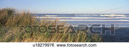 Stock Photograph - Atlantic Ocean At Sunset, Cape Hatteras, North Carolina. Fotosearch