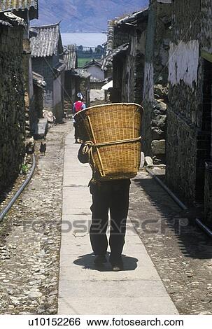 Stock Photograph - Bei People's Village in Dali, Yunnan Province, People's Republic of China. Fotosearch
