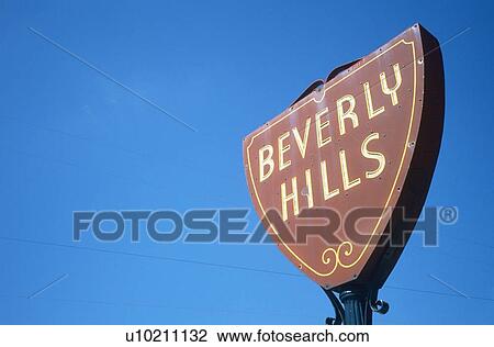 Beverly Hills road sign, Los Angeles, California View Large Photo Image Stock Image - Beverly Hills road sign, Los Angeles, California. Fotosearch