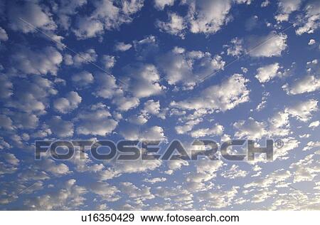 Blue Sky with Clouds View Large Photo Image Stock Photo - Blue Sky with Clouds. Fotosearch