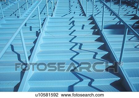 Stock Image - Blue Stairway. Fotosearch