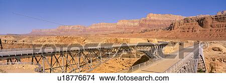 Bridge Across the Colorado River, Marble Canyon, Arizona View Large Photo Image Picture - Bridge Across the Colorado River, Marble Canyon, Arizona. Fotosearch