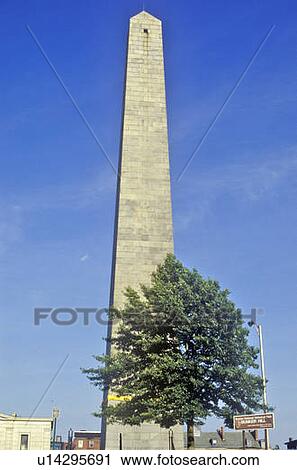 Stock Image - Bunker Hill Monument, Boston, Massachusetts. Fotosearch