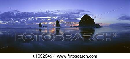 Cannon Beach, Oregon View Large Photo Image Stock Photo - Cannon Beach, Oregon. Fotosearch