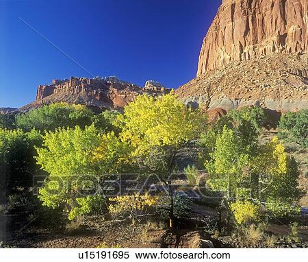 Stock Photography - Capitol Reef National Park in Autumn, Utah. Fotosearch