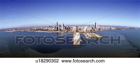 Chicago Harbor, Aerial Perspective, Illinois View Large Photo Image Stock Image - Chicago Harbor, Aerial Perspective, Illinois. Fotosearch