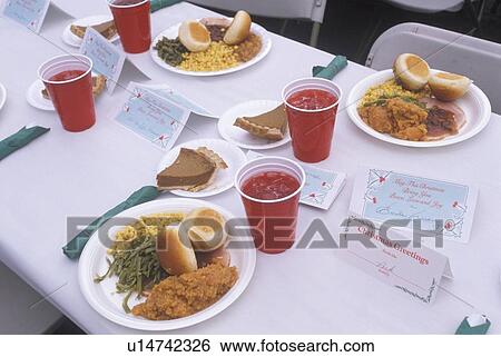 Stock Photograph - Christmas dinner on the table. Fotosearch