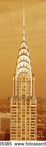 Chrysler Building at sunset View Large Photo Image Stock Photography - Chrysler Building at sunset. Fotosearch