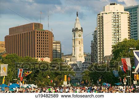 Stock Photo - City Hall with Statue of William Penn on top. Fotosearch