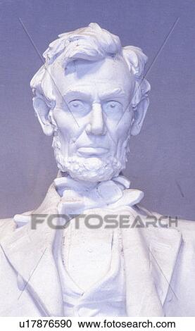 Stock Image - Close up of the Lincoln Memorial sculpture. Fotosearch