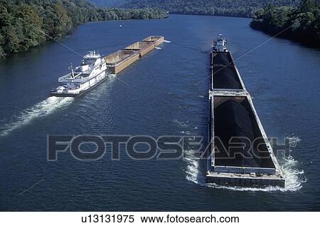 Coal Barges on the Kanawha River in Charleston, West Virginia View Large Photo Image Stock Photography - Coal Barges on the Kanawha River in Charleston, West Virginia. Fotosearch