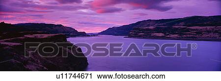 Columbia River at Sunset View Large Photo Image Stock Image - Columbia River at Sunset. Fotosearch
