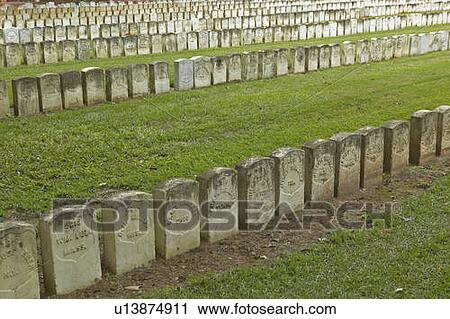 Confederate Civil War prison and cemetery tombstones View Large Photo Image Stock Image - Confederate Civil War prison and cemetery tombstones. Fotosearch