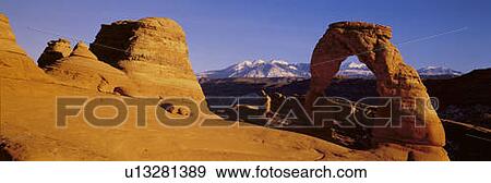 Delicate Arch, Arches National Park, Moab, Utah View Large Photo Image Stock Photo - Delicate Arch, Arches National Park, Moab, Utah. Fotosearch