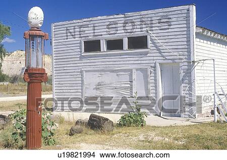 Picture - Deserted rural gasoline station. Fotosearch