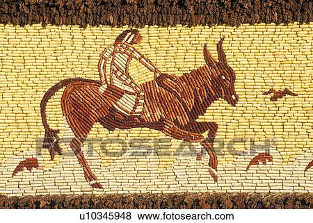 Stock Photo - Detail of mosaic on Corn Palace. Fotosearch